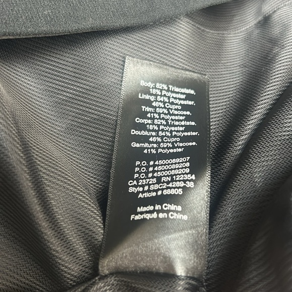 Talula Blazer Tuxedo Style Satin Lapel Black BlazerWomen Size S - Picture 11 of 17